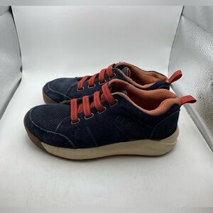 L.L Bean blue suede boys slip on sneakers size 3Y